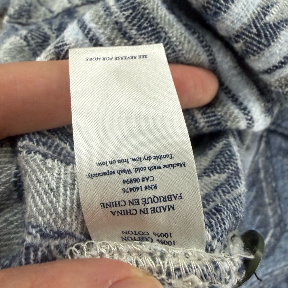 Faherty Aztec Patterned Hooded Pullover Xs - image 5